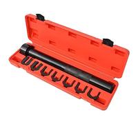 Generic Inner Tie Rod Remover Tool Eight Piece Installer Set, 1 3/16in to 33.6 mm Open Jaw Drivers, Durable Steel Construction, Blow Moulded Case for Storage and Transport, Easy