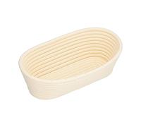 Generic Innovative Bread Fermentation Basket for Sourdough Baking and Homemade Bread - Easy-Clean Plastic Design (Off-white oval 25 * 15 * 8cm)