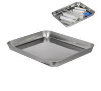 Generic Instrument Tray Re-usable and Easy to Clean Rectangular Stainless Steel Flat Plate for Body Piercing and Hospital Use