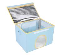 Generic Insulated Foldable Pet House for Cats Small Dogs Portable Shelter for Home Outdoor, Temperature Maintenance PP Insulated Pet Cave for Travel Trips (Blue)
