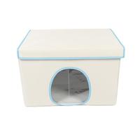 Generic Insulated Foldable Pet House for Cats Small Dogs Portable Shelter for Home Outdoor, Temperature Maintenance PP Insulated Pet Cave for Travel Trips (Beige)