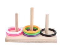 Generic Interactive Parrot Set for Pet Birds Featuring Wooden Material and Decorative Multi-purpose Design, for Training and Developing Intelligence in Pet Parrots Random Color