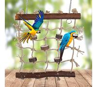 Generic Interesting Climbing Ladder for Parrots Multiple Grids Bird Toy Safe for Small Birds 1Pc