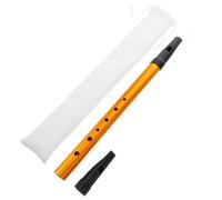 Generic Irish Tin Whistle 6-hole Key D Recorder Whistle Brass Vertical Flute Instrument with Mouthpiece and Carry Bag for Beginners and Irish Music Learning