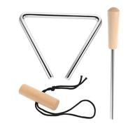 Generic Iron Bell Steel Triangle with Striker Music Education Triangle for School Bands