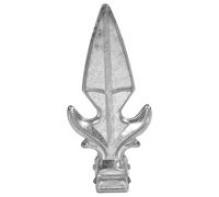 Generic Iron Flower Pointed Fence Topper Cast Iron Garden Fence Finial, Decorative Metal Gate Post Cap Pointed Design for Outdoor Lawn and Gate Post Decoration