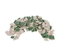 Generic Irregular Ceramic Mosaic Tiles Green Glazed Surface for DIY Craft Projects Unique Small Ceramic Pieces Easy to Apply 400g Bulk Craft Supplies and Decorating Tabletops for Home