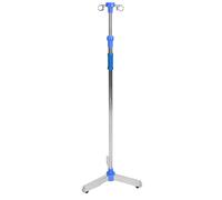 Generic IV Stand Pole, Stainless Steel Adjustable Height Floor Standing IV Holder with 4 Hooks & Triangular Base, Ideal for Home Clinic Outpatient Pet Hospital