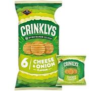 Generic Jacob's Crinklys Cheese & Onion Snacks Biscuits, 6 Pack, 138G, 2 Pack, Vegetarian, Oven Baked, Premium