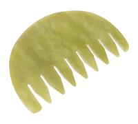 Generic Jade Scalp Massage Comb Wide Teeth for Muscle Relief and Daily Discomfort, Natural Jade Material Hair Comb Suitable for Head and Body Gua Sha Massage