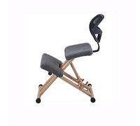 Generic Japanese Ergonomic Knee Chair - Armless, Open Back, Metal Frame - Cotton & Linen Seat - Removable Cover - Office, Gaming, Dining - Adult
