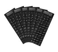 Generic Japanese Keyboard Stickers 6 Sheets Waterproof Black Pvc Material No Glue Residue Convenient Computer Stickers Language Update for Laptop Keyboard Worn out Keys