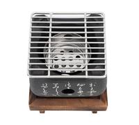 Generic Japanese Mini Portable BBQ Grill Stylish Charcoal Stove for Fast Heating Family Gatherings, Aluminum Alloy (19.5x18cm / 7.7x7.1in)