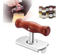 Generic Jar Opener, Jar Opener for Small and Medium Jar Lids, Effortless Arthritis Easy Open Adjustable Grip Stainless Steel Jar Opener Bottle Tin Cap for Seniors and Kids Quick Opening Tool(Brown)