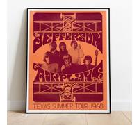 Generic Jefferson Airplane 1968 Texas Summer Tour Promotional Venue Tour Live Concert Poster : A Huge 30""x24"" Print : BRING YOUR WALLS TO LIFE !