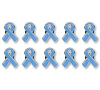 Generic Jeirles Wholesale 10 Light Blue Prostate Cancer Awareness Enamel Ribbon Pins With Clutch Clasp - 10 Pins - Show Your Support