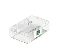 Generic Jewelry Storage Container Biometric Lockbox Secure Storage Box Portable Body With Indicator Light And Ridged Lid suitable for bedroom desk nightstand shelf, Transparent