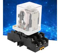 Generic JQX-38F 40A Intermediate Relay Durable Large Power Relay for Industrial Applications - Silver Alloy, 1 Unit (DC24V with base)