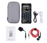 Generic K9 Handheld Live Sound Card Mixer with Voice Change for Podcasting Broadcasting Singing Recording, Advanced Noise Reduction for Crystal-Clear Sound, for Live Chatting and K-Singing, ABS Black