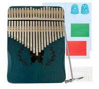 Generic Kalimba 21 Keys Thumb Piano with Tuning Hammer Mbira Finger Organ Delicate Kalimba Finger Piano Gift for Kids for Kids Adult Beginners Blue Butterfly