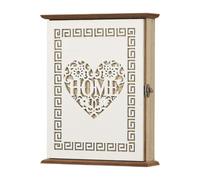 Generic Key Cabinet, Wall-Mounted Key Box, Organizer, Key Holder, Solid Wood, Handmade, Decorative, Crafted, Suitable for Entryway Decoration, Love Heart