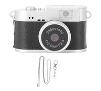 Generic Keychain Camera Retro Style 2K FHD Video Recorder 2MP Photo 1.47 Inch Color Screen Built in 4 Filters LED Flash Rechargeable Small Digital Camera for Travel Outdoor Activities (Black)