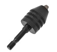 Generic Keyless Drill Chuck Stroke Drivers Piece Adapter Converter 3 Jaws 1/4 Inch Hexagonal 0.6-8 Mm Black