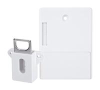 Generic Keyless Electronic Cupboard Lock Hole-Free Home Security Drawer Lock with Tamper-Proof Self-Locking Body for Wardrobe Sauna Locker, ABS Plastic, 3.4 X 2.5 X 1.1in (White)