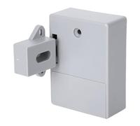 Generic Keyless Electronic Cupboard Lock Hole-Free Home Security Drawer Lock with Tamper-Proof Self-Locking Body for Wardrobe Sauna Locker, ABS Plastic, 3.4 X 2.5 X 1.1in (Gray)