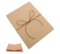 Generic Khaki Foldable Photo Album with Kraft Paper and Accordion Foldable Design, Smooth Writing and Crafting Features to Organize over A Hundred Precious Memories for School Event Or