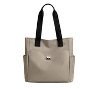 Generic Khaki Women's Medium Tote Bag - Large Capacity Laptop Shoulder Work Tote Bag for School Work Daily