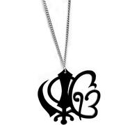 Generic Khanda Ek Onkar Car Ornament, Punjabi Sikh Hanging Ornament, Acrylic 4mm Thick, Diwali Gift Car Dashboard Showpiece Hanging - Car Interior Deco Rear Mirror Hanging, Black, OJS-001