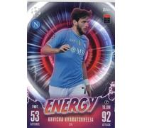 Generic Khvicha Kvaratskhelia Energy Trading Card, Match Attax Extra 2023 2024, Football, Serie A, Napoli, 1 Card, Mint Condition
