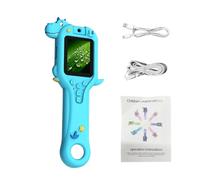 Generic Kids 2 Inch Digital Microscope with 50X Magnifying Glass and 5X Zoom, Portable Handheld Microscope for Young Scientists, Educational Children- ABS, Silicone Material (Blue)