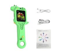 Generic Kids 2 Inch Digital Microscope with 50X Magnifying Glass and 5X Zoom, Portable Handheld Microscope for Young Scientists, Educational Children- ABS, Silicone Material (Green)