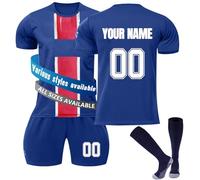 Generic Kids Football Kits, Personalised Football Shirt with Name Number, Training Shirts Shorts and Socks Set, Football Gifts for Boys Men #9