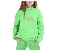 Generic Kids Girls Boys Unisex Plain Tracksuit Boys Clothes Sets Kids 2-Pieces Spring Fall Clothing Hooded Sweat Hoodie Bottom Basketball Outfits for Hoodie Jogging Suits Comfy Loungewear Activewear