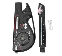 Generic Kids Guitar, Foldable Stringless Electronic Guitar Toy with Built in Battery for Musical Learning, Wireless Connection to Smart Devices, Piano Like Keys, Lightweight and Travel (Black)