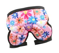 Generic Kids Impact Proof Hip Protection Pad for Skiing Roller Skating Snowboard, Breathable Adjustable Guard for Accident Prevention, EVA Elastic Cotton Core, Suitable for Kids (Red)