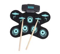 Generic Kids Portable Electric Drum Pad Set Dynamic Sound Quality for Practice and Performance 9 Pads Electronic Drum Set for Beginners and Professionals