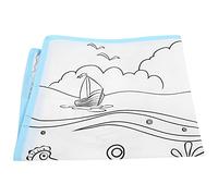 Generic Kids Reusable Doodle Drawing Cloth Mat for Art Play, Washable Erasable Pad with 12 Colorful Pens, Soft Cloth Material, Ideal for Ages 3 and Up