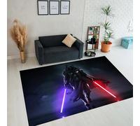Generic Kids Room Rug, Stormtrooper Area Rug, 39'x59' (100x150cm), White, Rectangular, Machine Made, Printed, Non Slip, 5mm Pile, Cotton Back, Indoor Use, Stain Resistant, Machine Washable