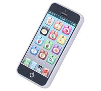 Generic Kids Simulation Shaped Clear Music Mobile Phone Toy for Visual and Hearing Development, Portable Size for Long Rides - Plastic Cellphone Toy for Children (Black)