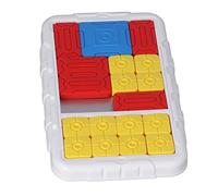 Generic Kids Sliding Puzzle Board Promotes Logical Thinking Enhancing Challenges Slide Game Handheld Toy for Children 18 Chess Pieces for Daily Play Plastic (White)