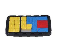 Generic Kids Sliding Puzzle Board Promotes Logical Thinking Enhancing Challenges Slide Game Handheld Toy for Children 18 Chess Pieces for Daily Play Plastic (Black)