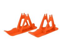 Generic Kids Snowboard Ski Parts for Children's Balanced Car, Easy to Attach, Durable Straps, Fun Skiing Training, Plastic Material, As Shown in the Picture, 2 Snowboards + 6 Straps (Orange)