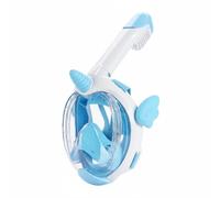 Generic Kids Waterproof Goggles Snorkel Face Gear With Soft Silicone Seal Clear View Detachable Tube Suitable for Swimming Snorkeling Pool Beach, Light Blue