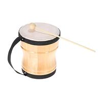 Generic Kids Wooden Bongo Drum, Musical Instrument Toy for Children with Stick and Strap, Compact Size for Small Hands