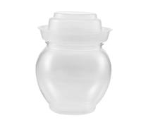 Generic Kimchi Jar Pickle Jar Convenient to Observe Stable Household Large Capacity Clear Dining Table Sichuan Sauerkraut Jar Plastic, 1L with A Lid