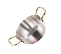 Generic Korea Ramen Pot Durable Stainless Steel Fast Heating Cooking Pot for Home and Restaurant Use 1 Unit (Silver)